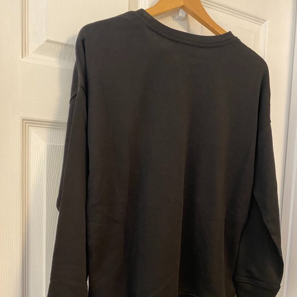NWT Halston Studio Crew Neck Long Sleeve Sweater Sweatshirt French Terry - Picture 10 of 10